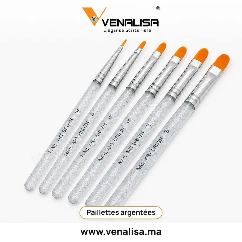 Set de pinceaux gel ongles à paillettes – Nail Art Brush