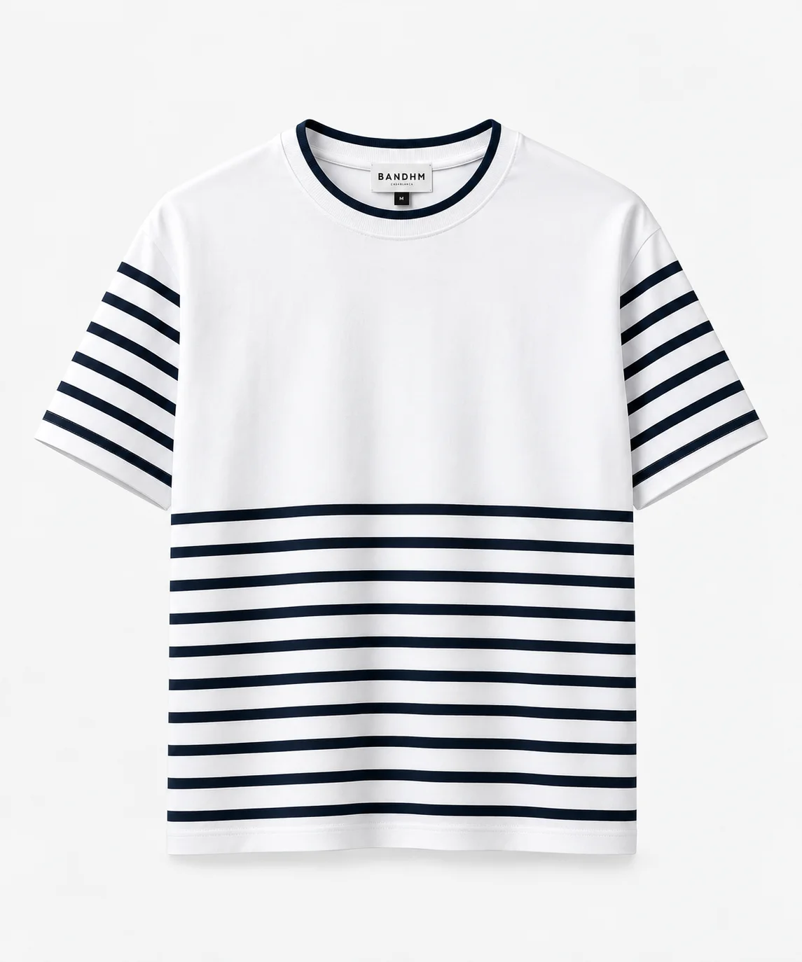 BANDHM – Striped Oversized T-Shirt