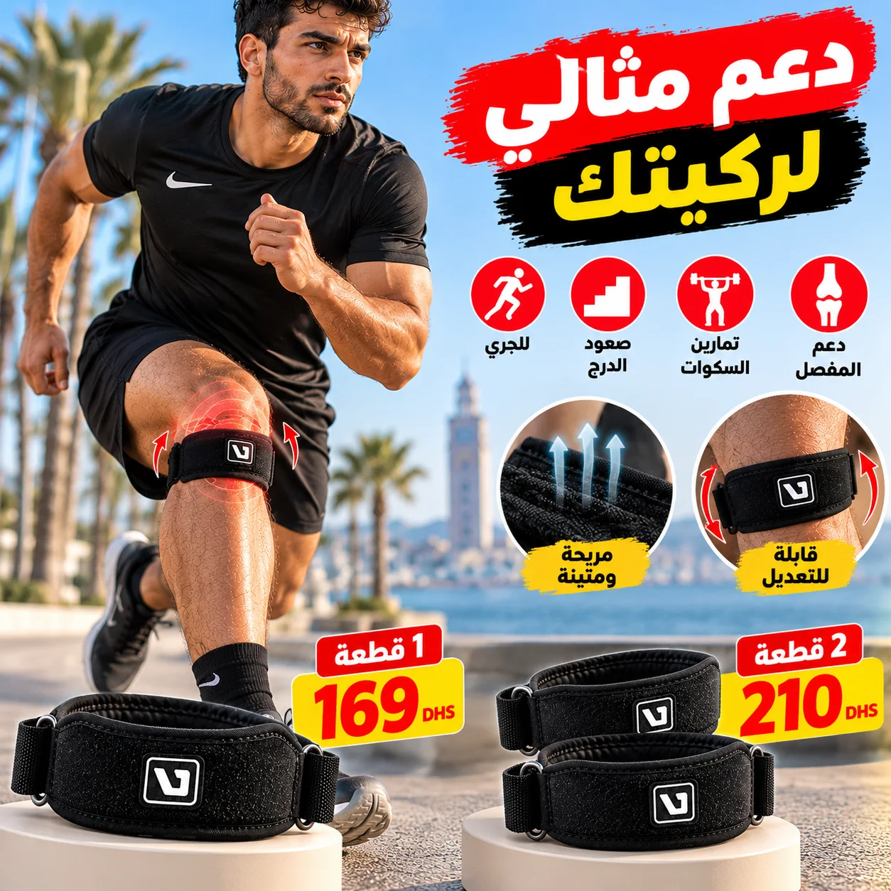 حزام دعم الركبة الرياضي