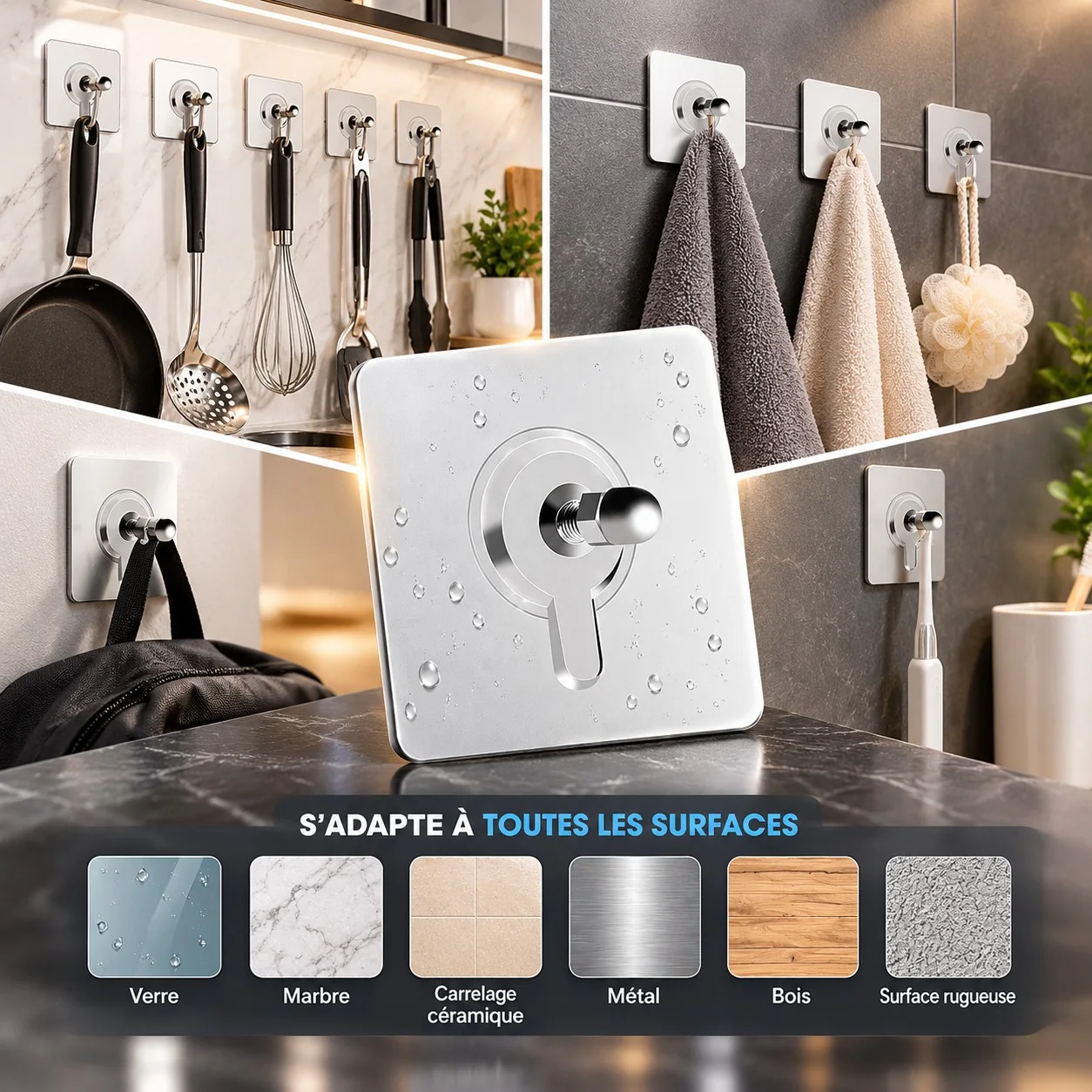 Accroche Tableau Sans Percer Pack 30 PCS