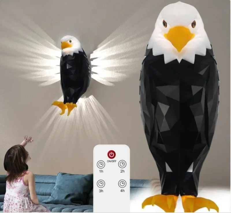 Applique murale 3D en forme d'aigle
