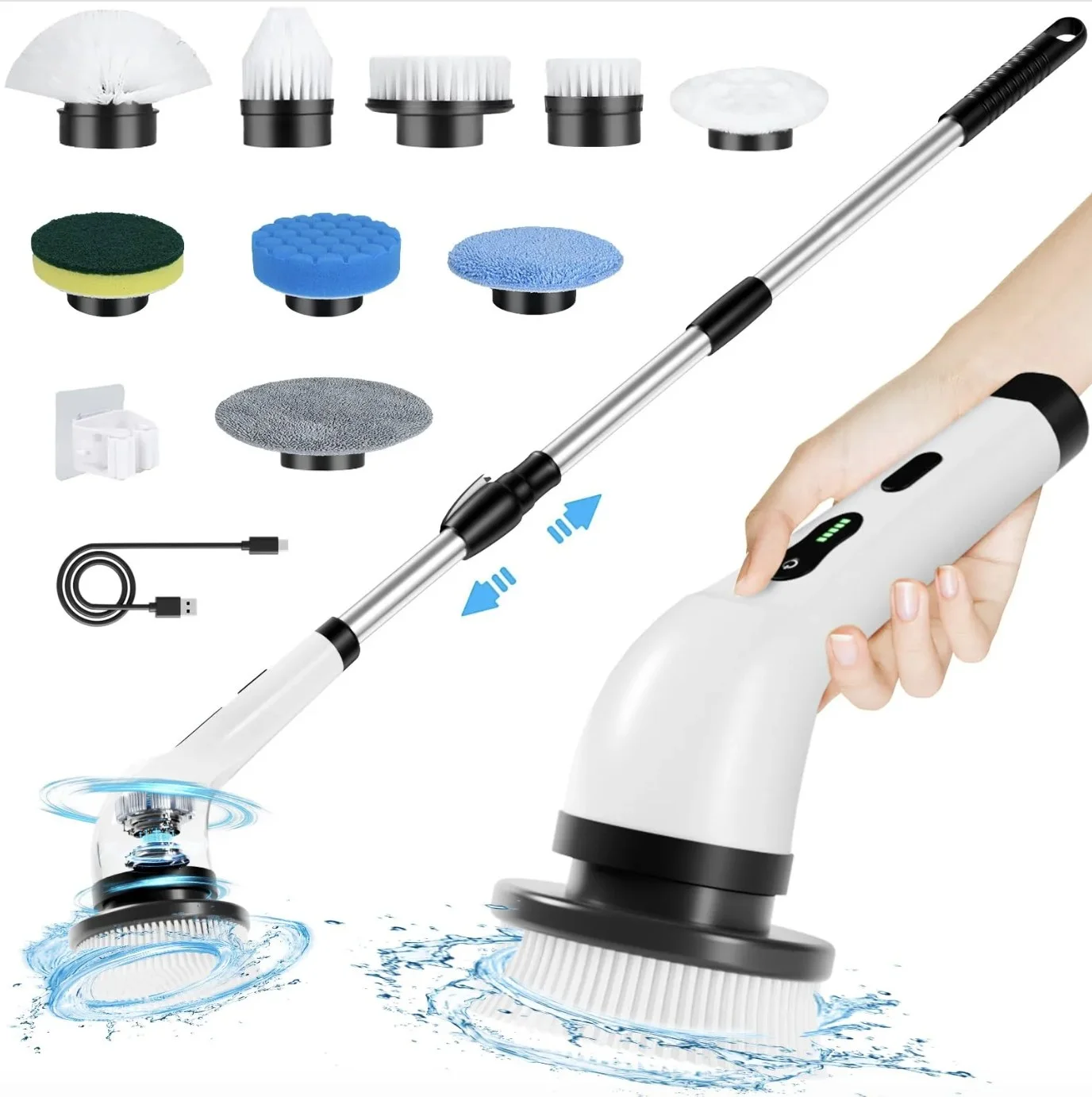 Brosse de nettoyage électrique — 8 têtes