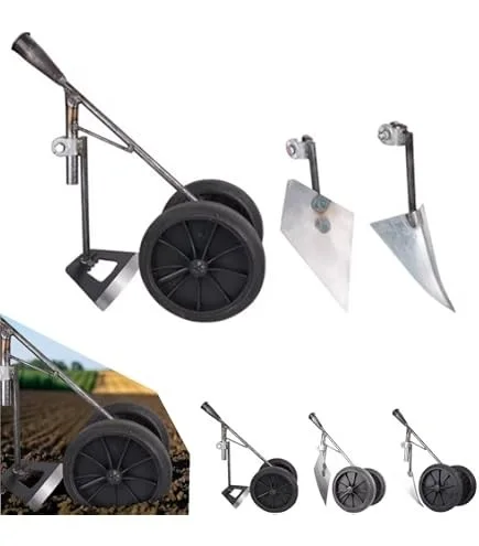 Houe de désherbage assistée à deux roues