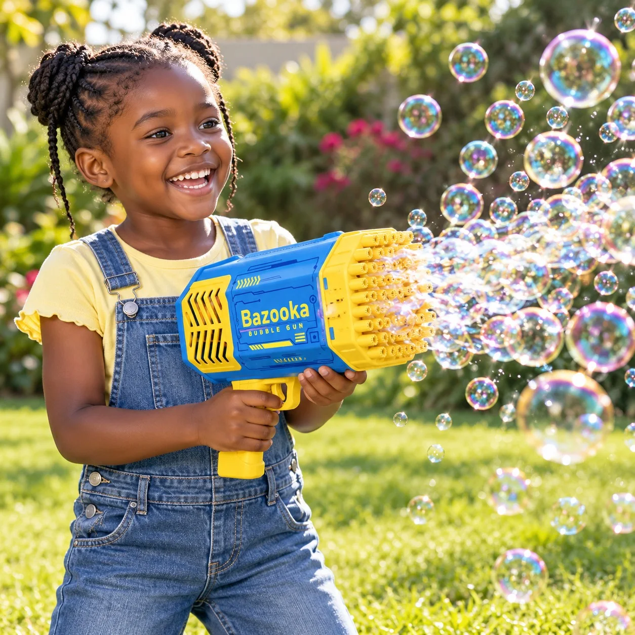 Pistolet à bulles Bazooka 69 trous pour enfants