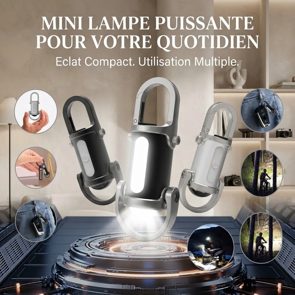 Projecteur LED multi-niveaux 4 en 1 et batterie externe (qualité supérieure)