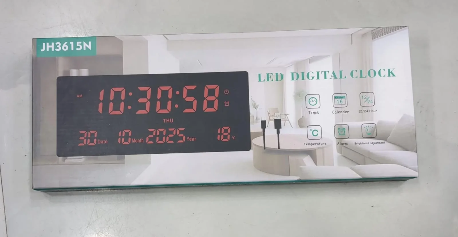 ساعة رقمية مور LED ساعة حائط رقمية