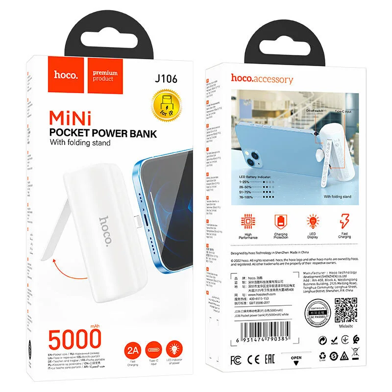 HOCO J106 Mini Pocket Power Bank
