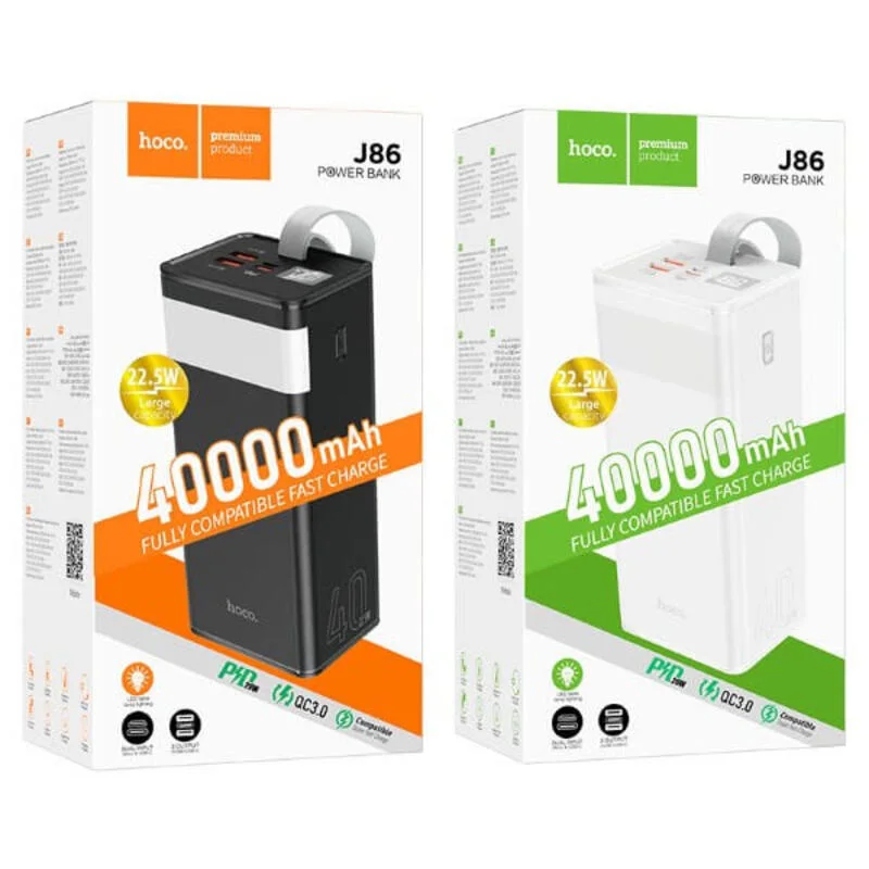 Power Bank HOCO J86 40000mAh PD 22.5W + Torch