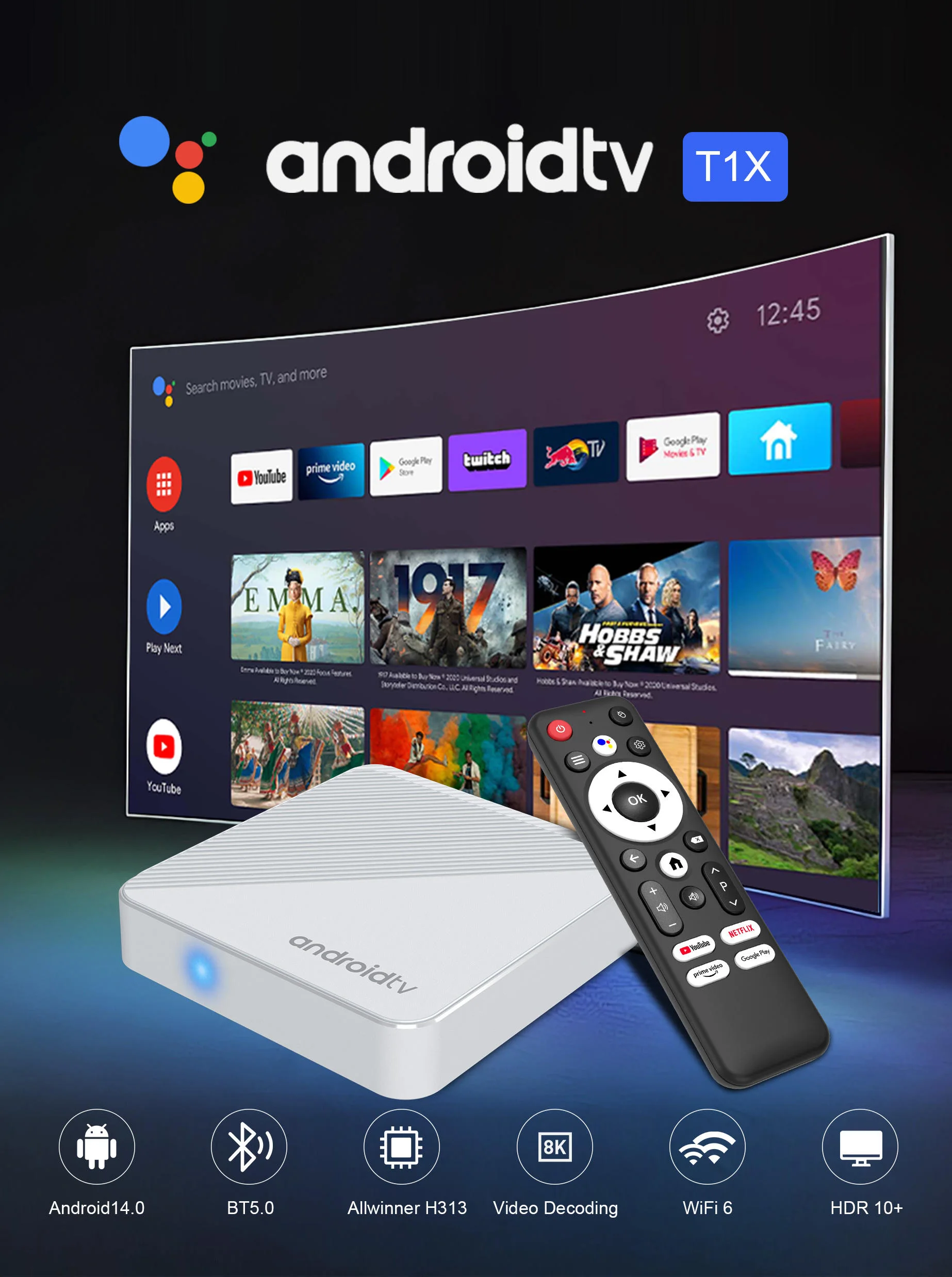 MORTAL T1X BOX TV ANDROI 14