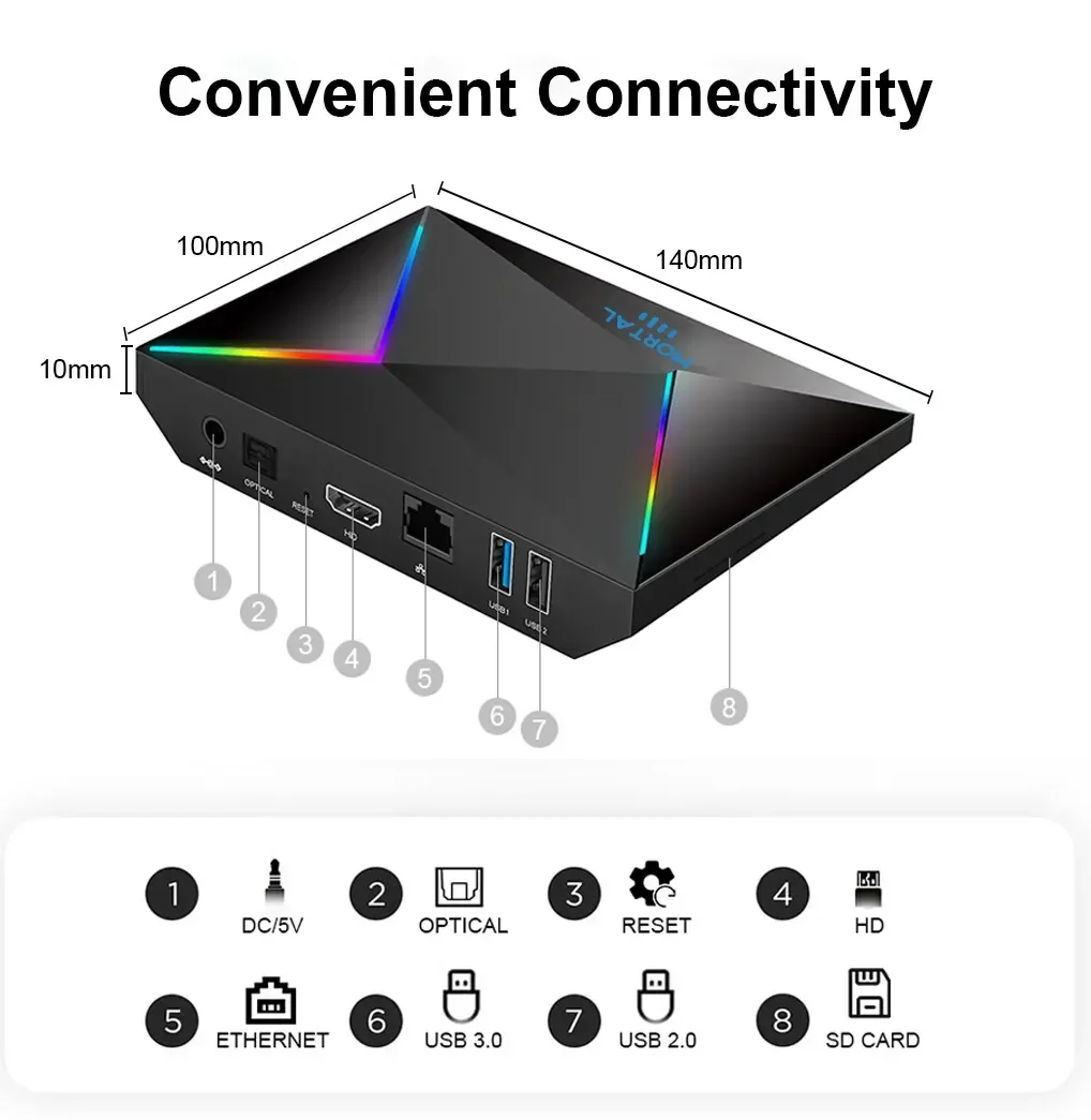 TV BOX MORTAL T9 8K Pro  Allwinner 728 Android 14
