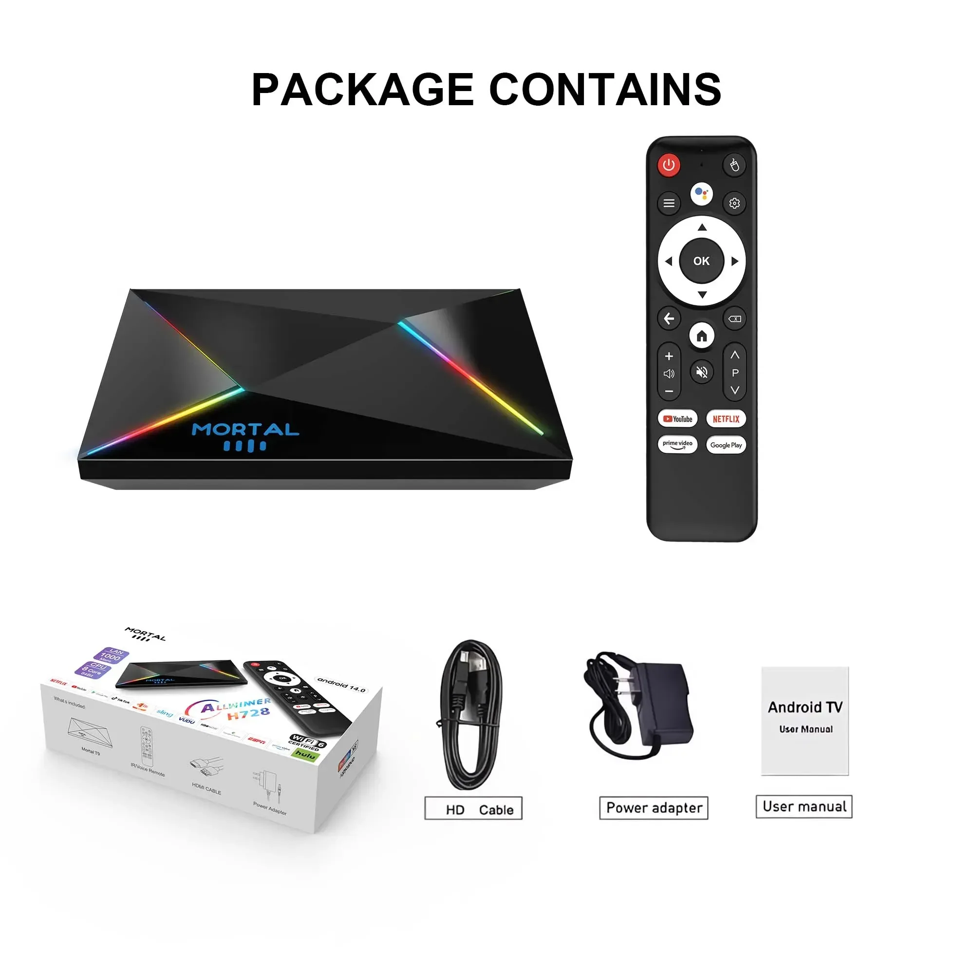 TV BOX MORTAL T9 8K Pro  Allwinner 728 Android 14