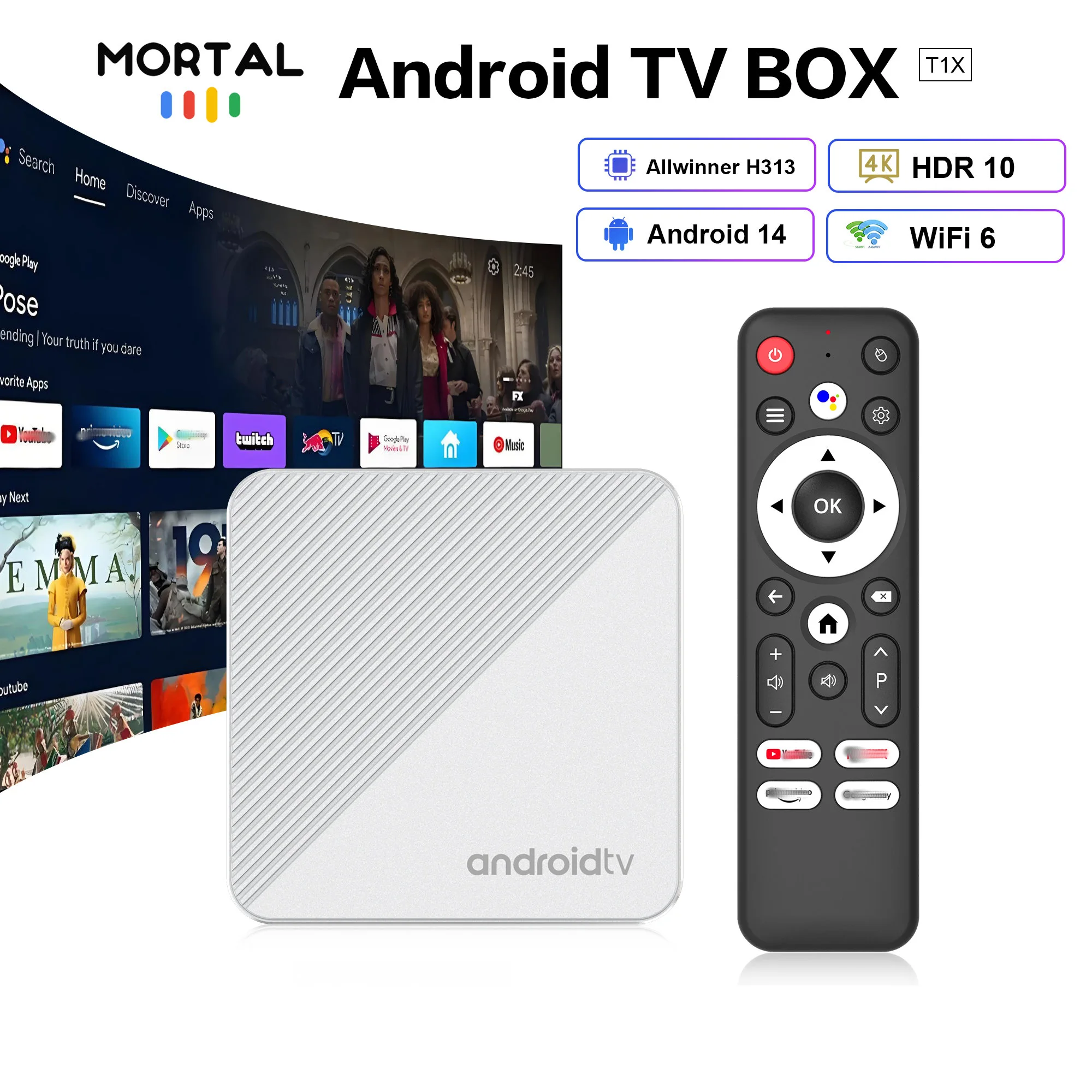 MORTAL T1X BOX TV ANDROI 14