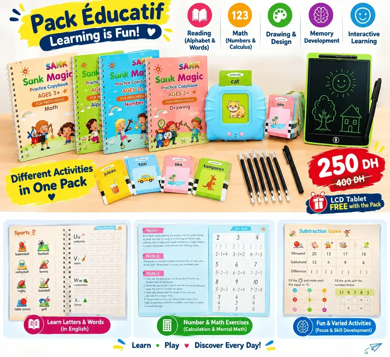 Products in One Pack Learn, Play & Create
