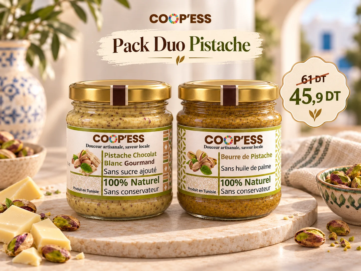 Pack Duo Pistache – باك الذواقة مع COOP’ESS