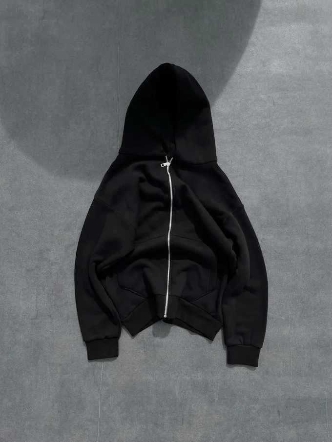 Zip hoodie noir