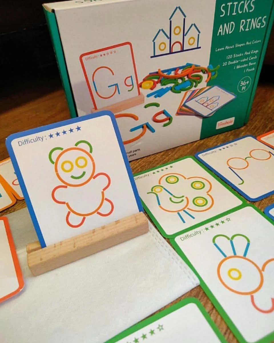 Jeux Montessori Sticks & Rings(32 livraison 8d)