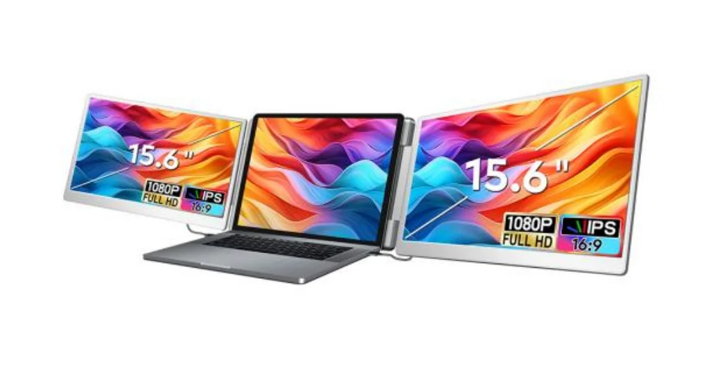 Portable dual-screen monitor:2 pcs of 15.6 inch full view display S10