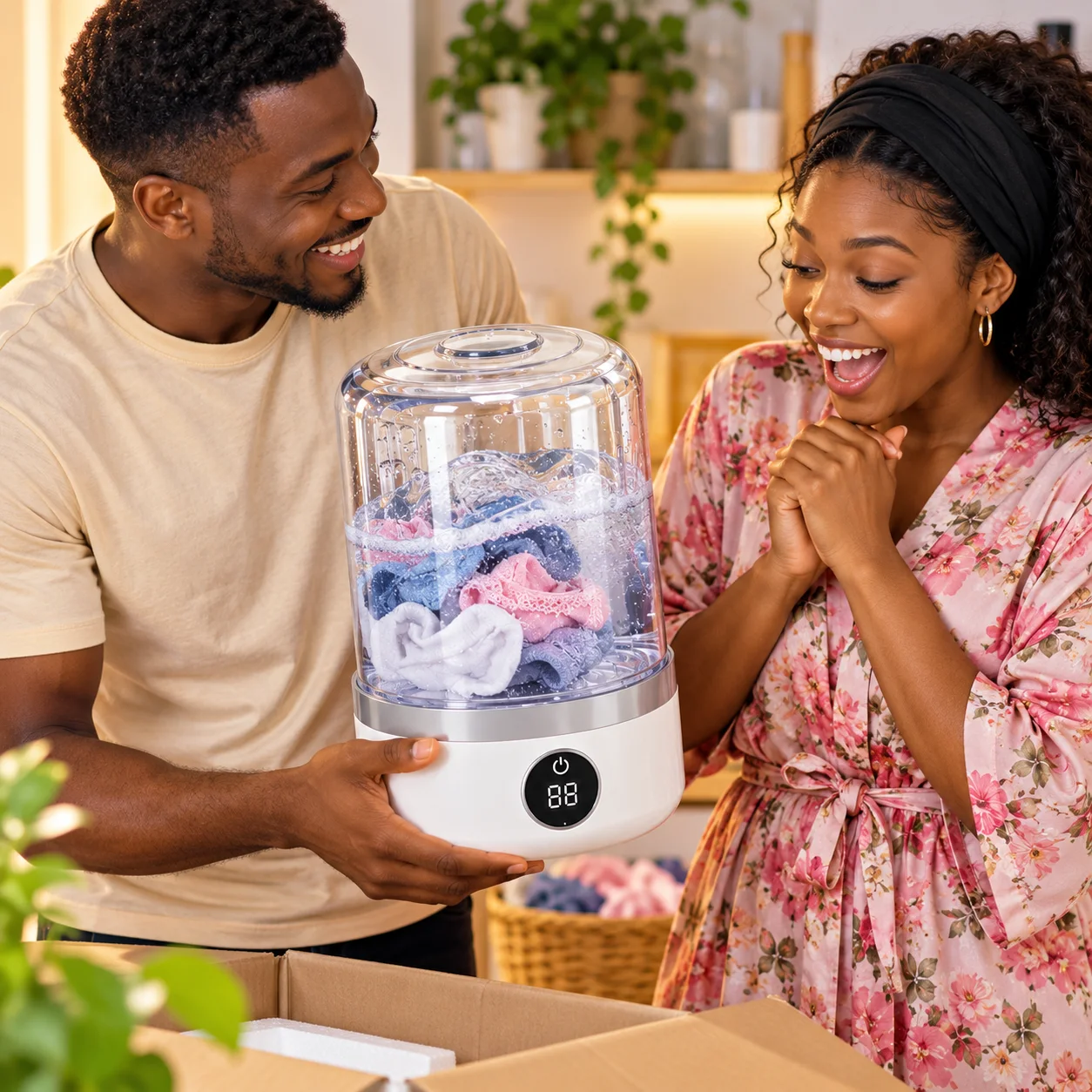 Mini lave-linge portable pour petits textiles