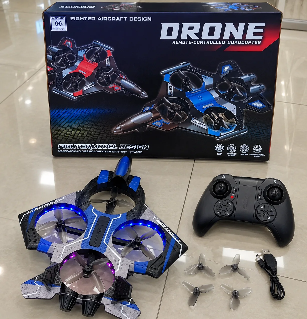 🚁 طائرة درون بـ4 محركات قوية + بطارية 2 في 1 بسعة 1000mAh 🔋🎁 هدية مجانية مميزة مع كل طلب!