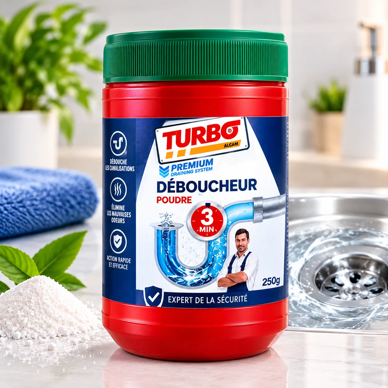 ودع انسداد المجاري والروائح الكريهة مع TURBO TAPID