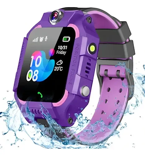 Reloj Inteligente para Niños con Llamadas, Chip y GPS  Morado Rosa
