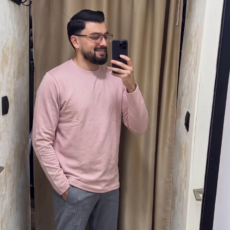 shirt avec manche basic Pour homme