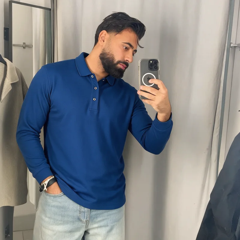 Pull polo avec manche sport et chic