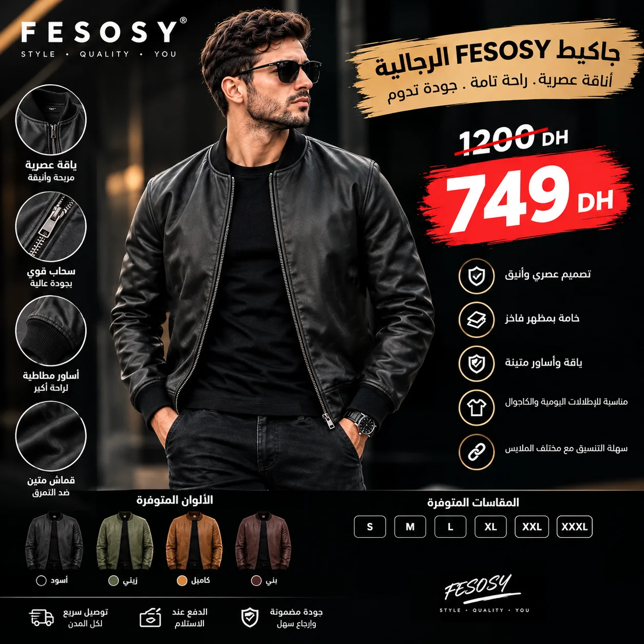 🔥 جاكيط FESOSY الرجالية 🔥