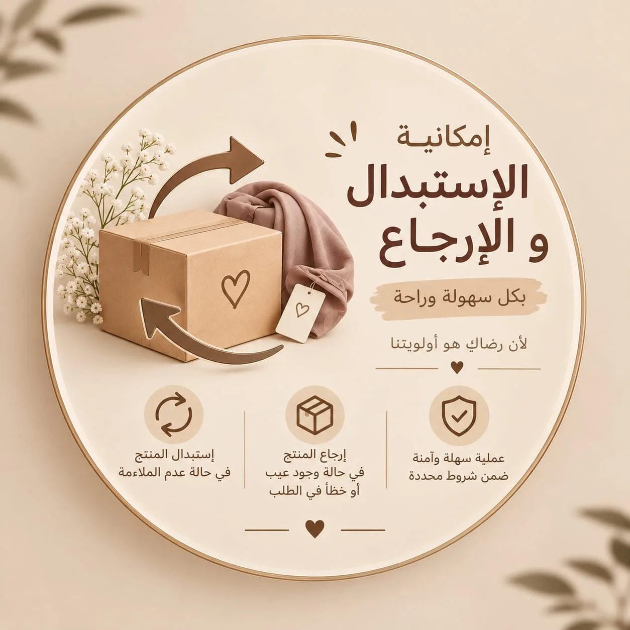 إمكانية الاستبدال والاسترجاع