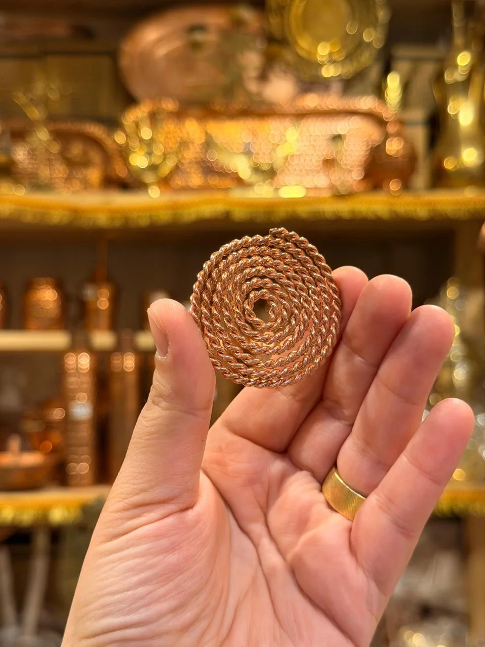 سلك نحاس حلزونى متاح ساده ومجدول (جمله)