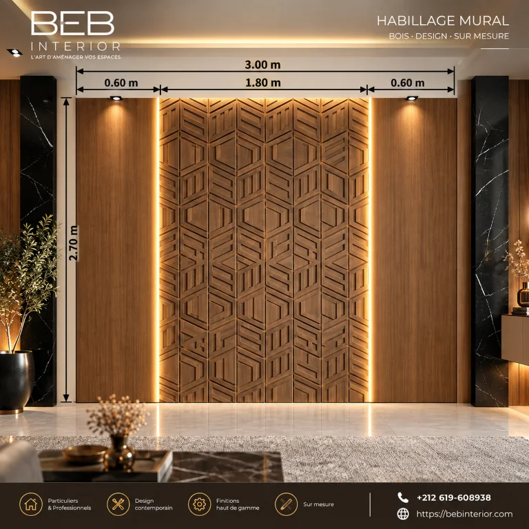 Relief 3D Géométrique & Touches de Marbre