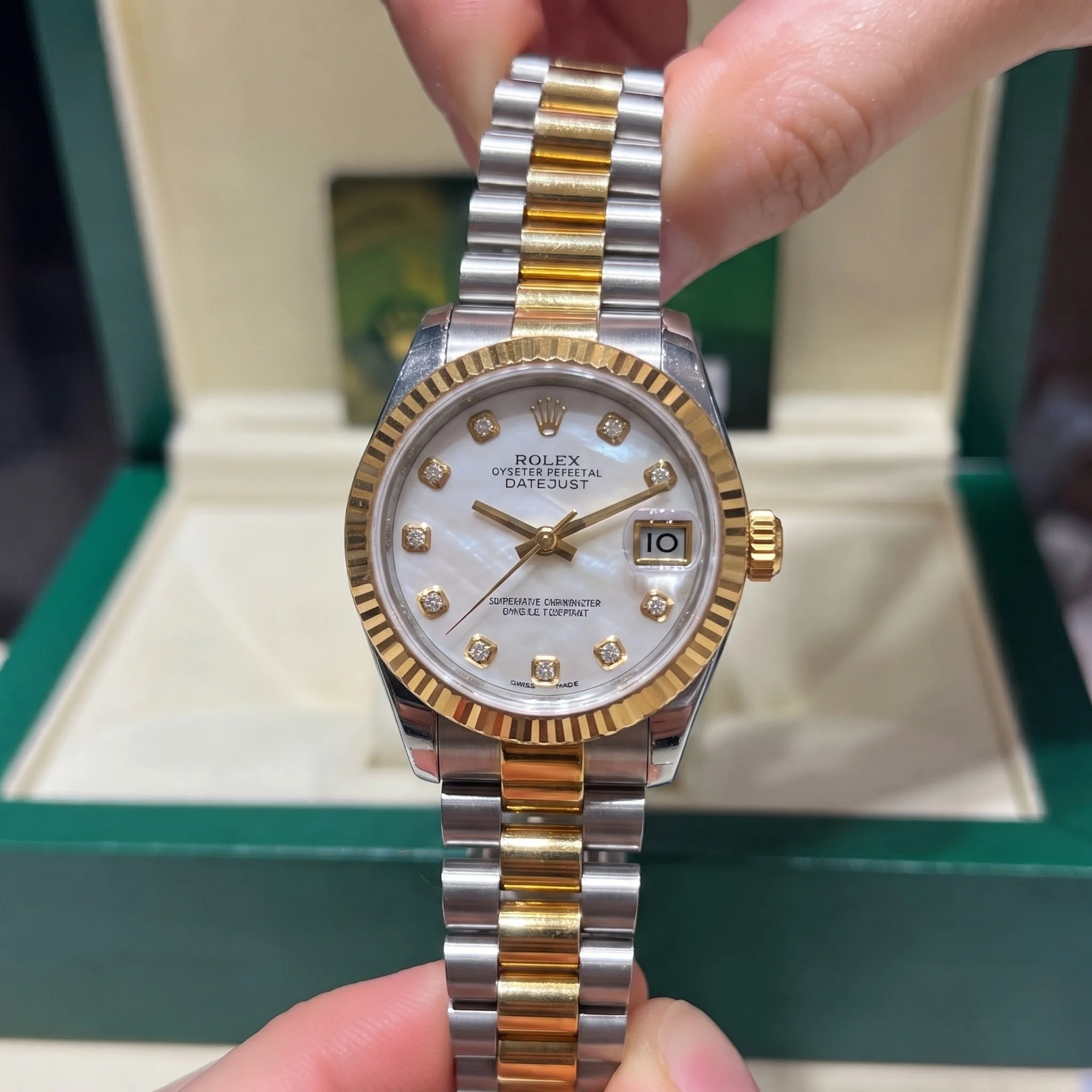 rolex famme Gold Silver