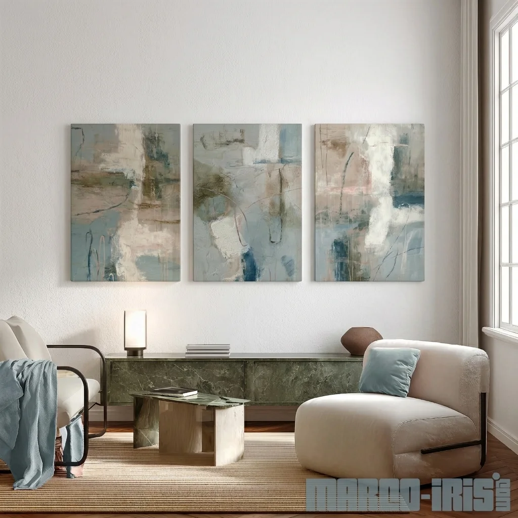 BLUE PASTEL ABSTRACT SET