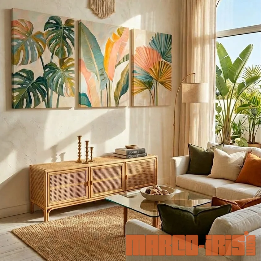 TROPICAL FOLIAGE TRIPTYCH