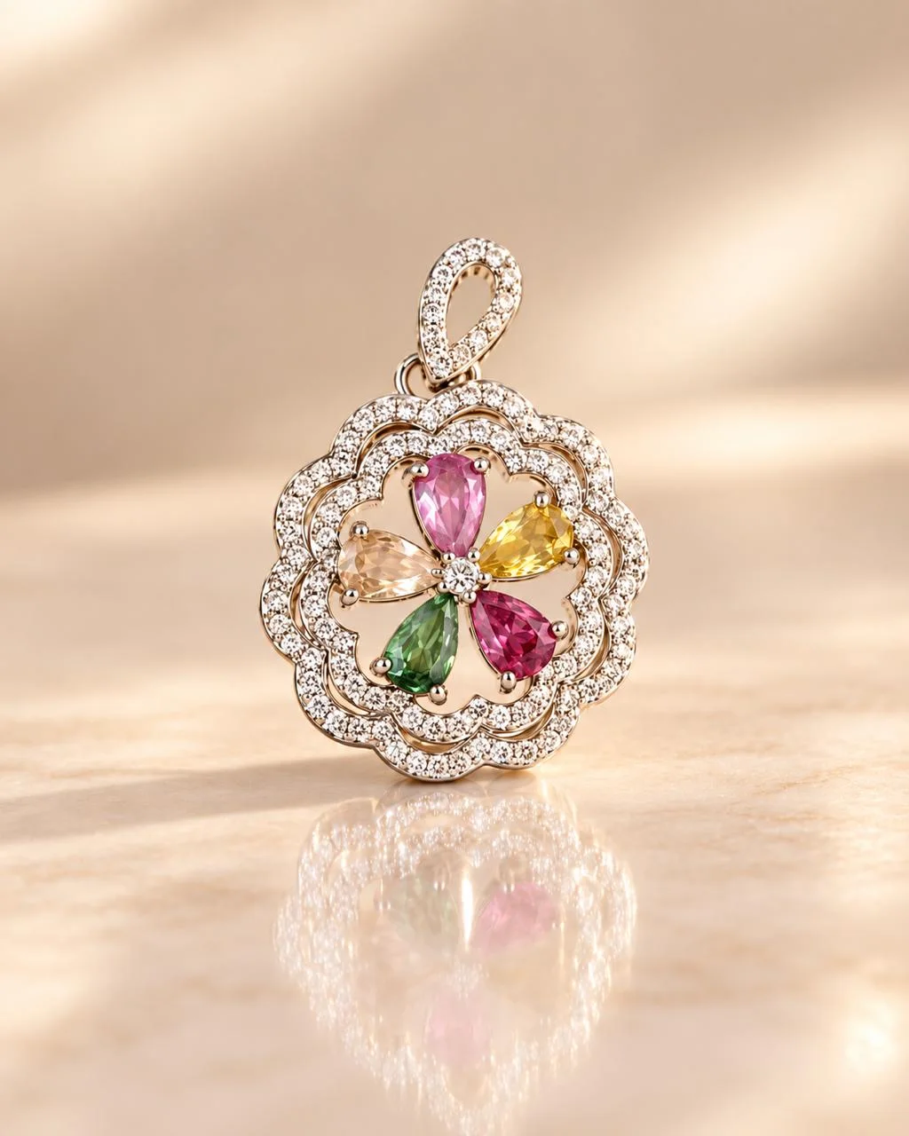 pendentif tourmaline en argent s925 /علاقة التورمالين من الفضة عيار 925