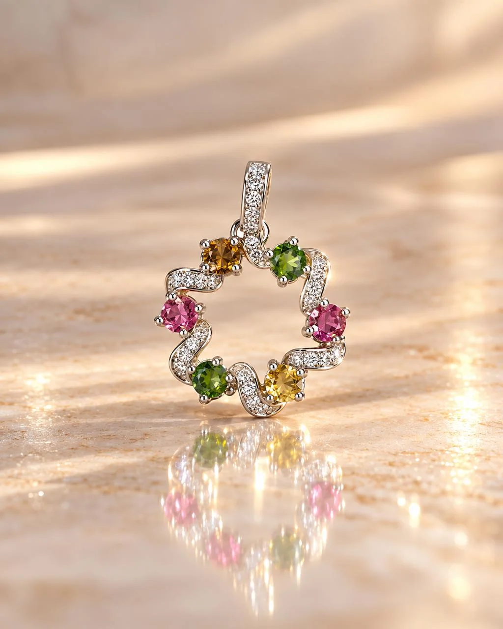 pendentif tourmaline en argent s925 /علاقة التورمالين من الفضة عيار 925
