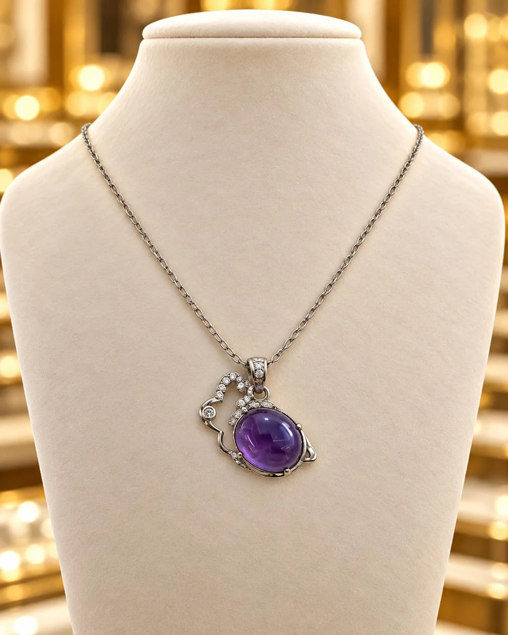 Pendentif Améthyste en Argent 925 | علاقة من الجمشت فضة عيار 925