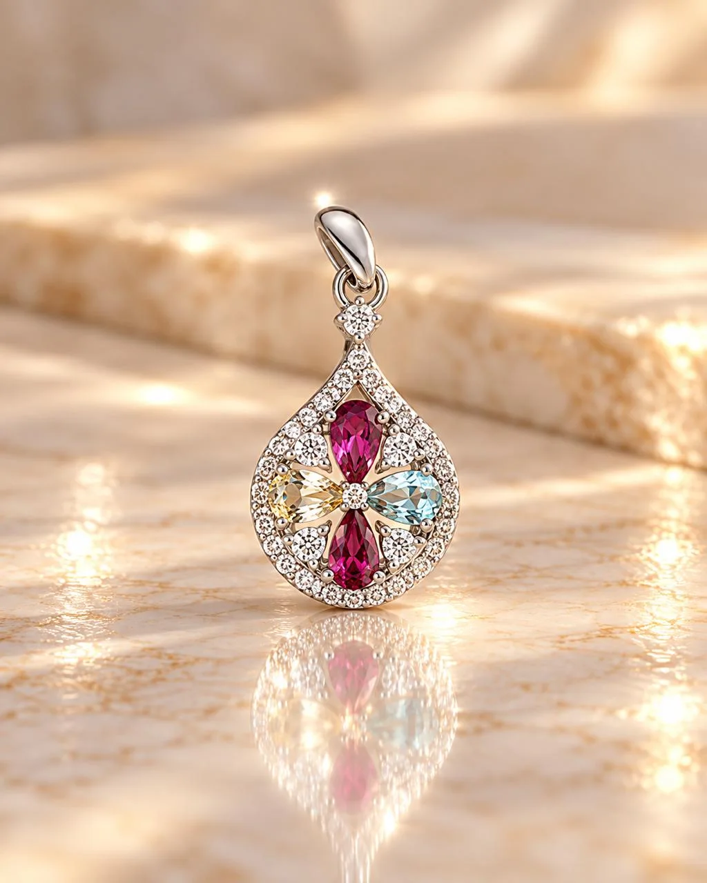 pendentif tourmaline en argent s925 /علاقة التورمالين من الفضة عيار 925
