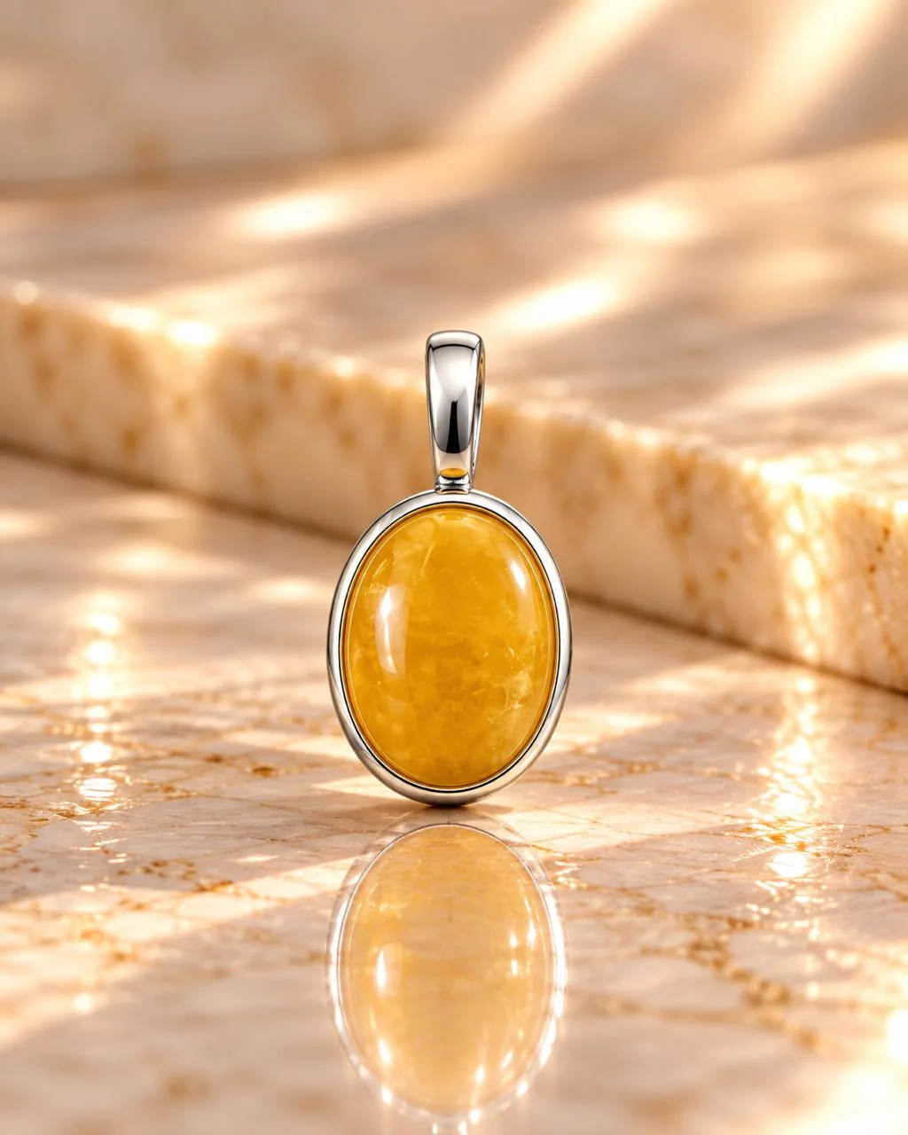 Collier Ambre en argent s925 / قلادة الكهرمان من الفضة عيار 925