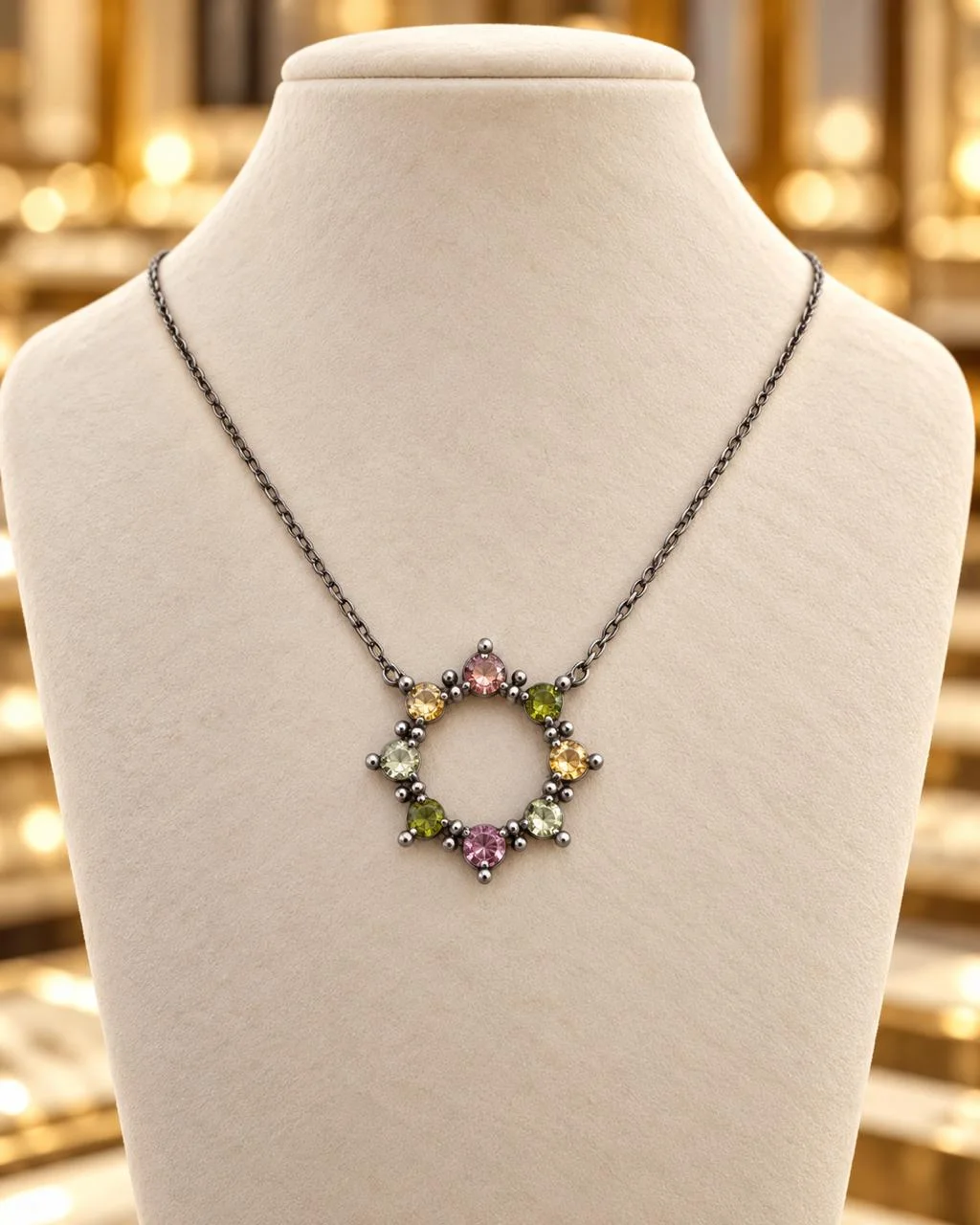 pendentif tourmaline en argent s925 /علاقة التورمالين من الفضة عيار 925