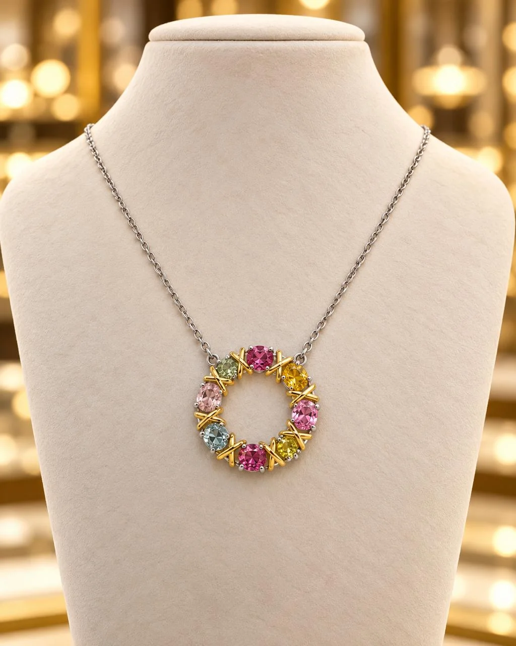 pendentif tourmaline en argent s925 /علاقة التورمالين من الفضة عيار 925