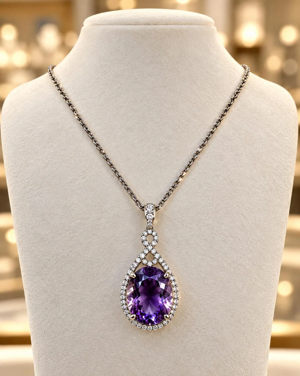 Pendentif Améthyste en Argent 925 | علاقة من الجمشت فضة عيار 925