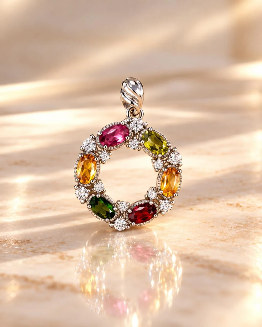 pendentif tourmaline en argent s925 /علاقة التورمالين من الفضة عيار 925