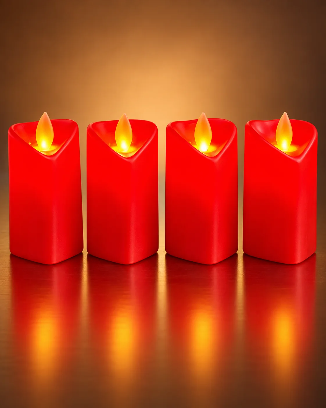 شموع حمراء مضيئة 🕯️
