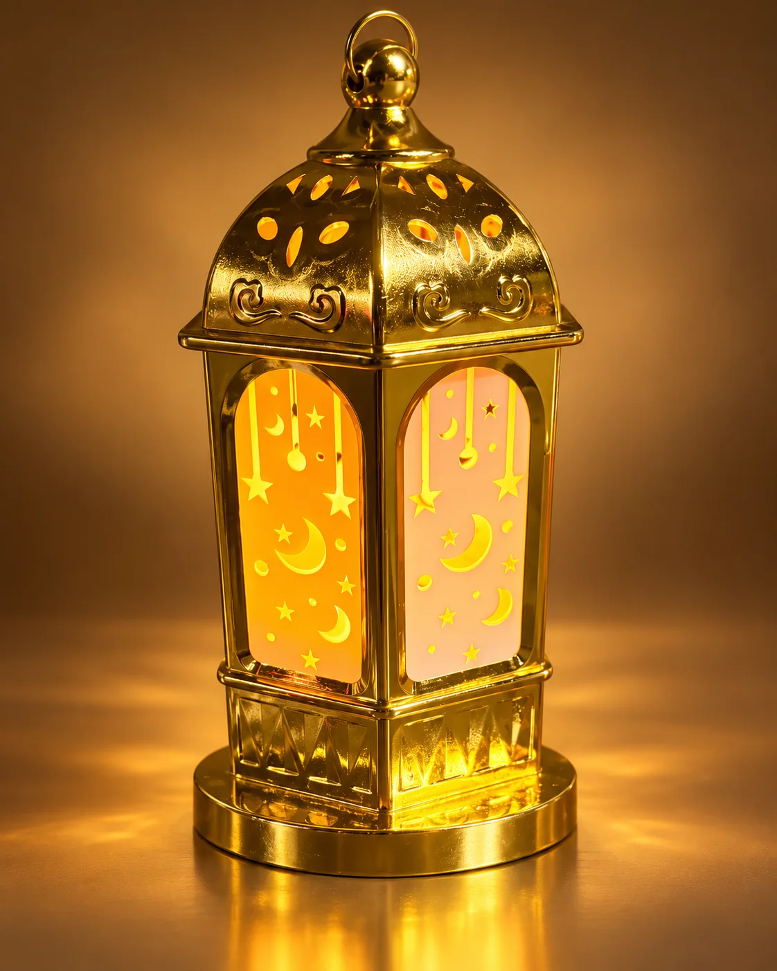 فانوس رمضان الذهبي المضيء 🌙✨