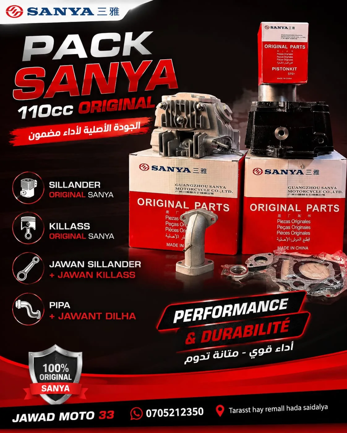 PACK SANYA 110CC ORIGINAL