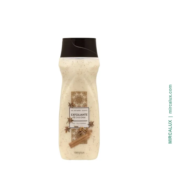 Gel douche exfoliant Thé Chai Deliplus — peaux normales — 500 ml