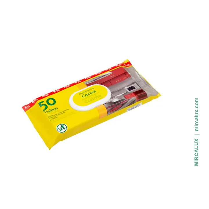 Lingettes dégraissantes cuisine Bosque Verde — 50 unités