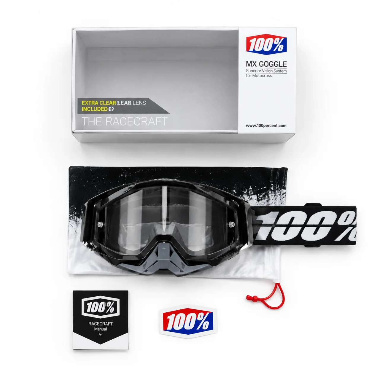 Lunettes 100% Motocross Premium – Noir No Fumer