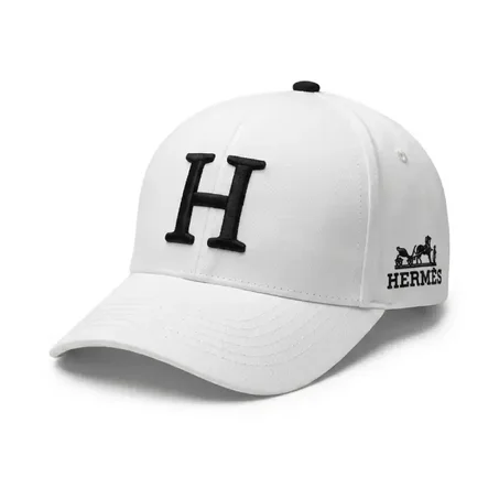 casquette Hermes blanc H